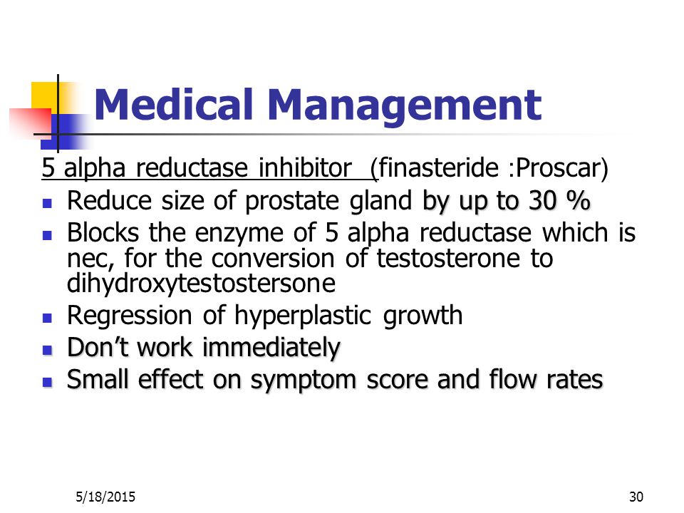 for problems finasteride prostate